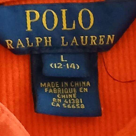 Polo Ralph Lauren Women L Sweat Dress Orange Long Sleeve Drawstring Waist Hoodie - Picture 7 of 13